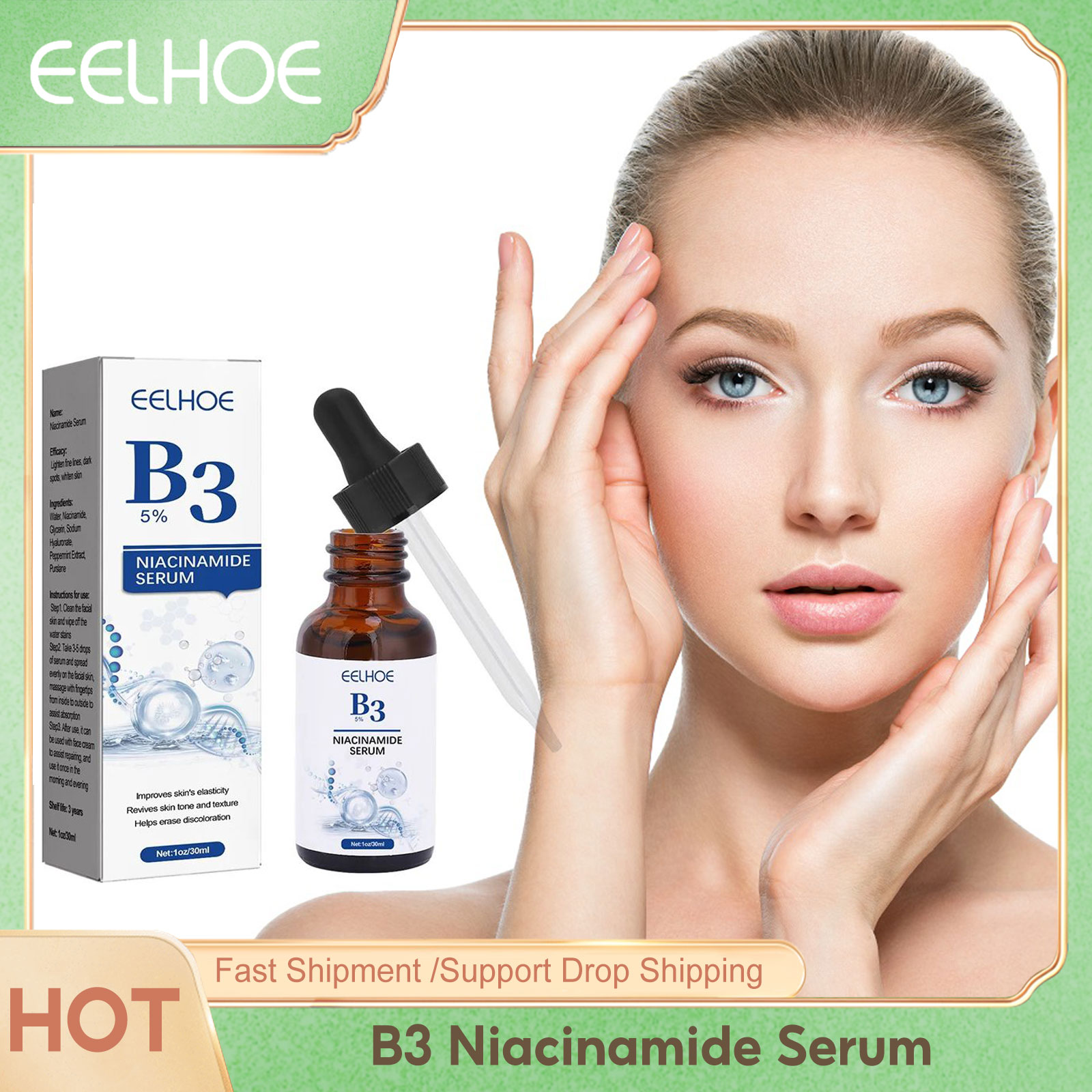 Niacinamide Pore Shrinking Essence - B3 Niacinamide Serum Wrinkle Remover Smoothing