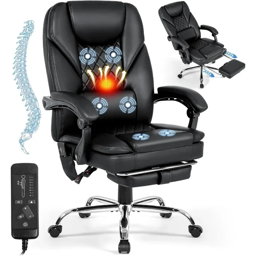 Massage - Massage heated office chair with foot