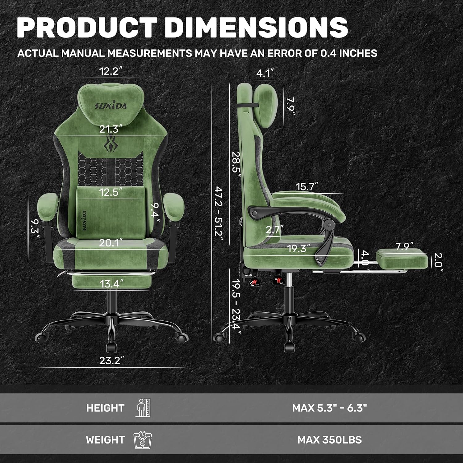Fabric Video Gaming Chair, Erg - Massage ulasan dan harga