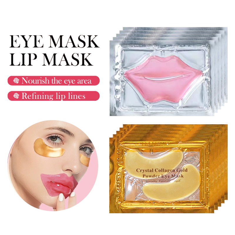 10/20pcs Golden Crystal Collag - Collagen Under Eye Patches ulasan dan harga