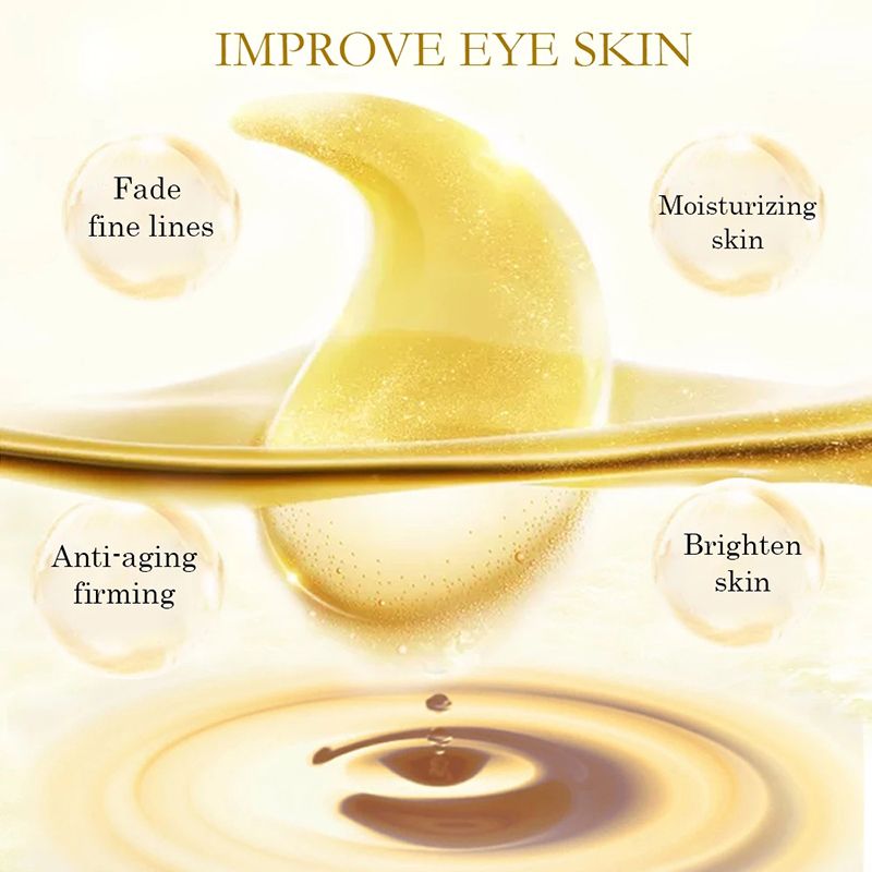 10/20pcs Golden Crystal Collag - Collagen Under Eye Patches ulasan dan harga