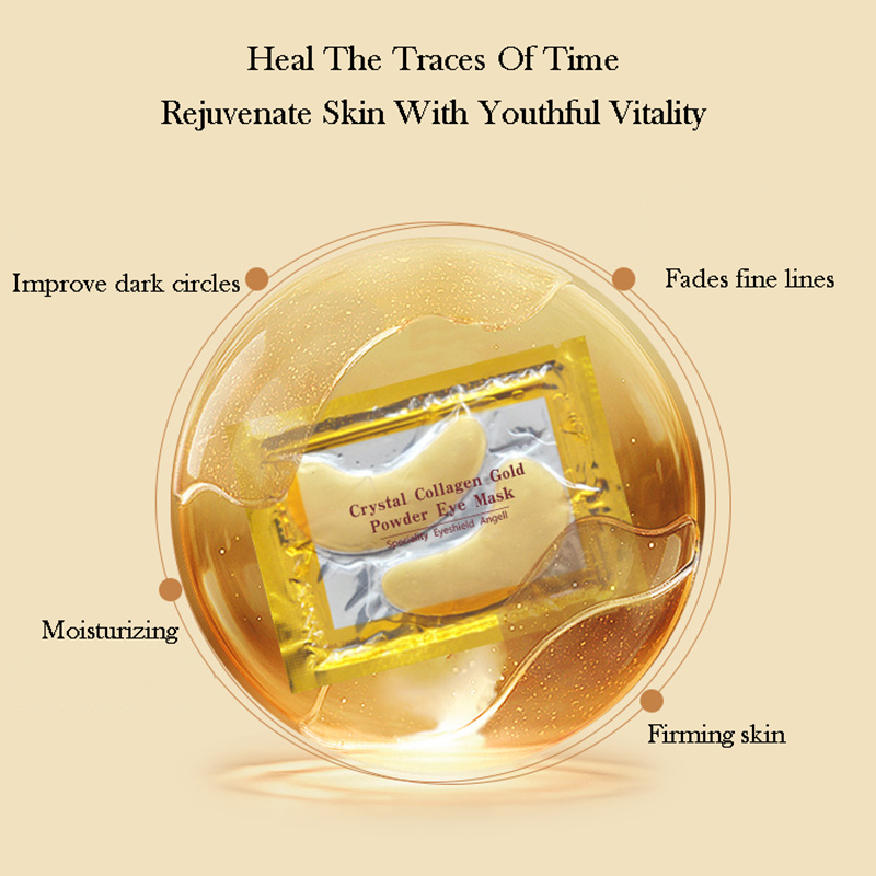 10/20pcs Golden Crystal Collag - Collagen Under Eye Patches ulasan dan harga