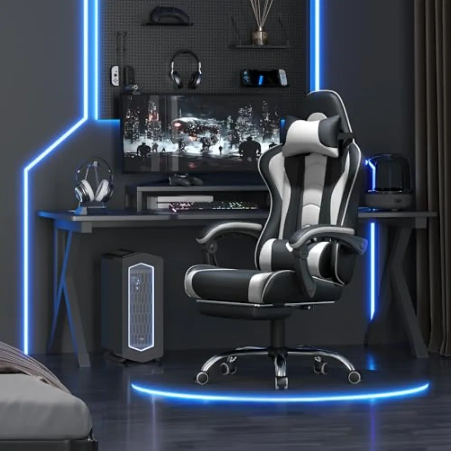 Gaming chair with footrest, ma - Massage ulasan dan harga
