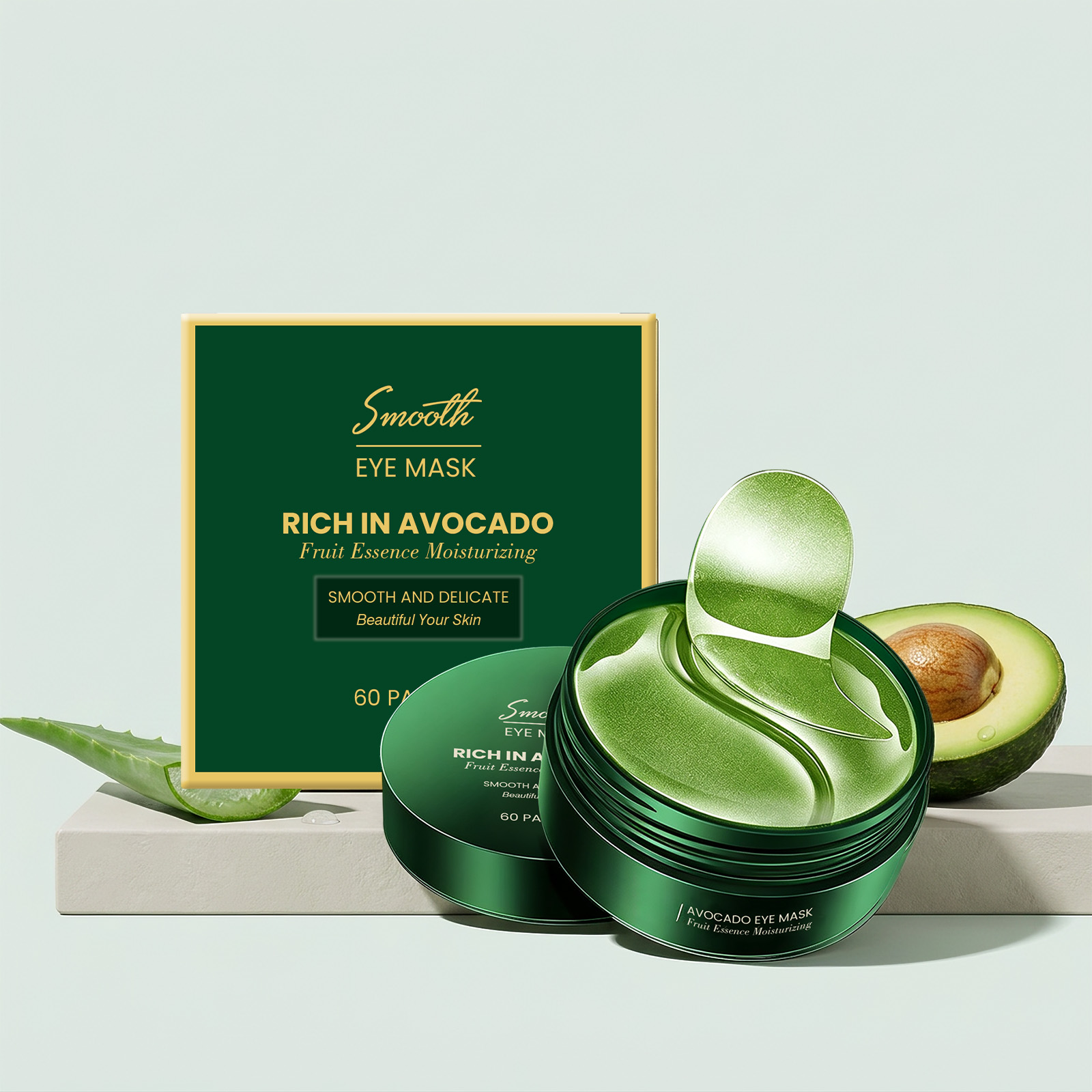 60Pcs Avocado Collagen Eye Mas - Collagen Under Eye Patches ulasan dan harga