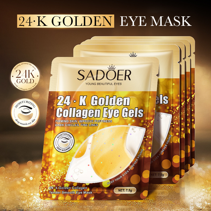 SADOER 24K Gold Collagen Cryst - Collagen Under Eye Patches ulasan dan harga
