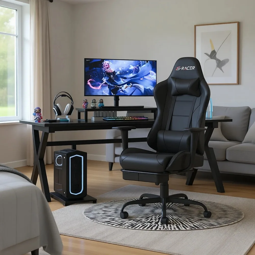 Gaming Chair with Footrest Mas - Massage ulasan dan harga