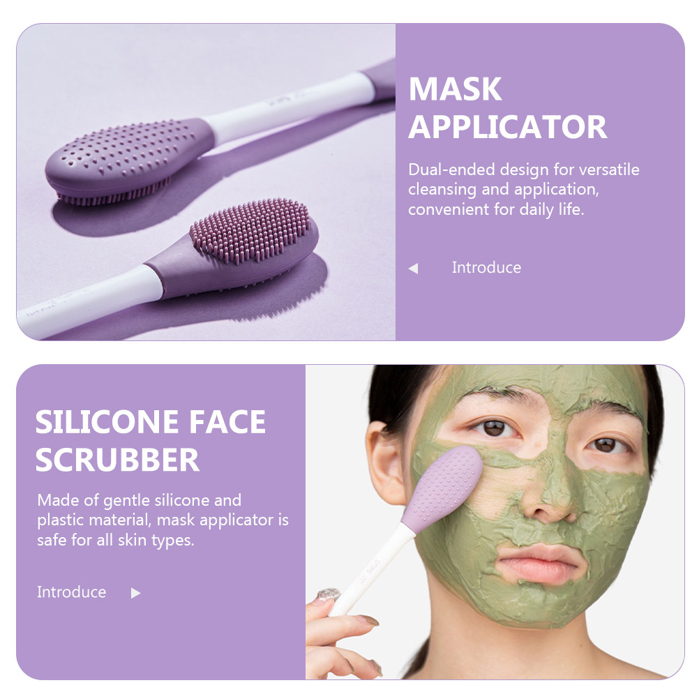Dual-Head Silicone Face Mask B - Silicone Face Scrubber Electric ulasan dan harga