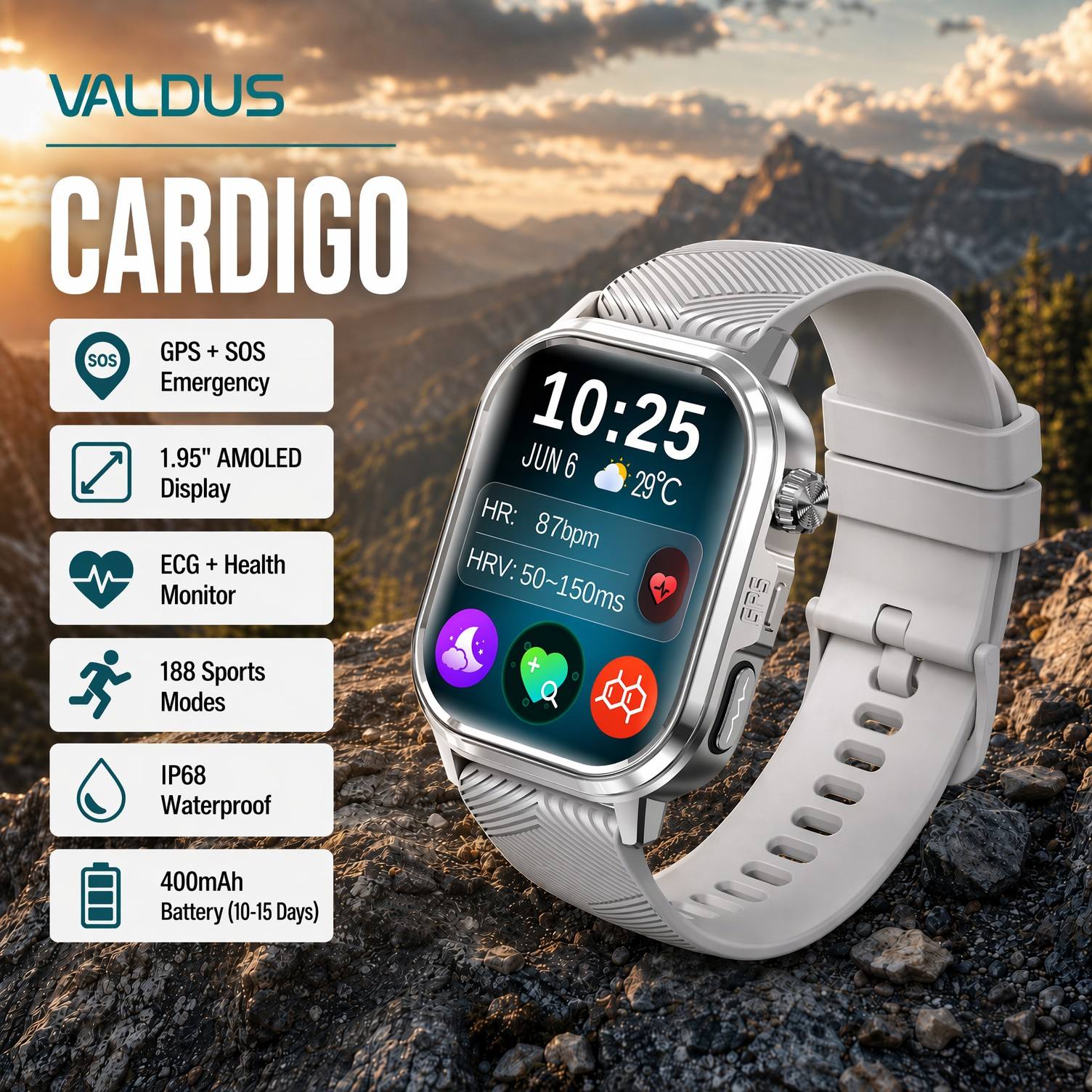 VALDUS CARDIGO Men Women ECG H - Health Monitors ulasan dan harga