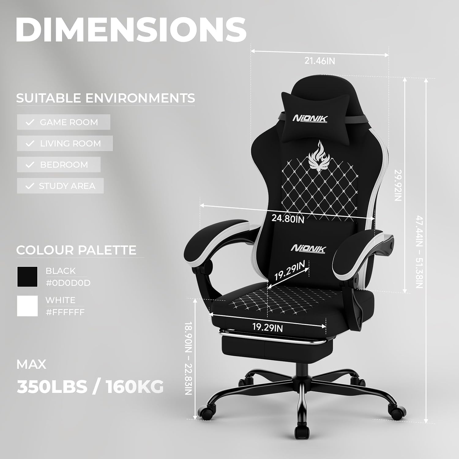 Gaming Chair with Massage,Ergo - Massage ulasan dan harga
